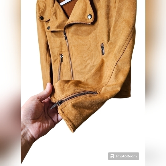 Shinestar tan moto jacket. Medium - Picture 4 of 6